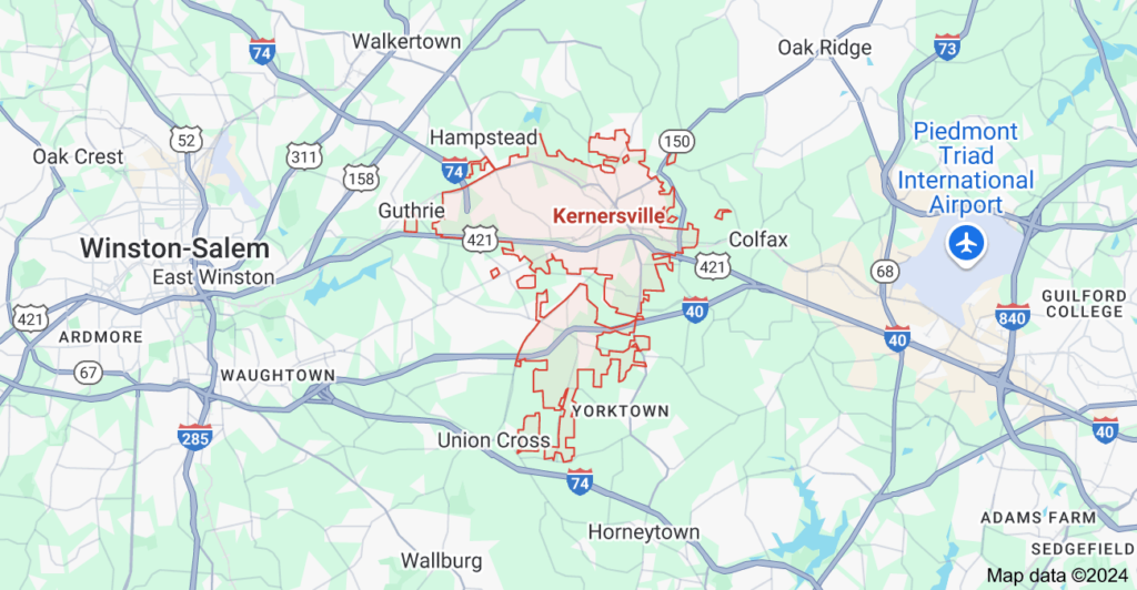 Map of Kernersville